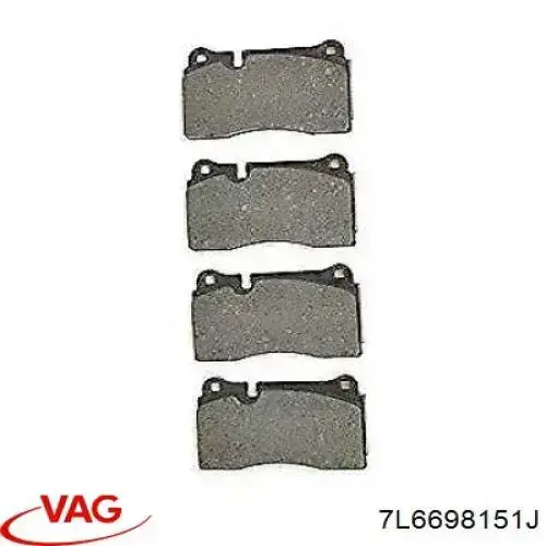 Klocki hamulcowe przednie tarczowe VAG 7L6698151J cena, od 352,88 USD