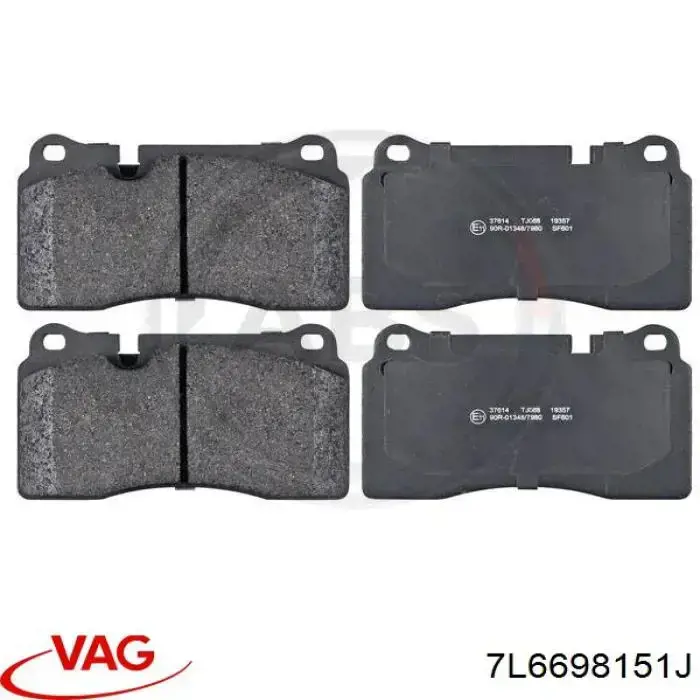 Do koszyka 7L6698151J VAG Klocki hamulcowe przednie tarczowe