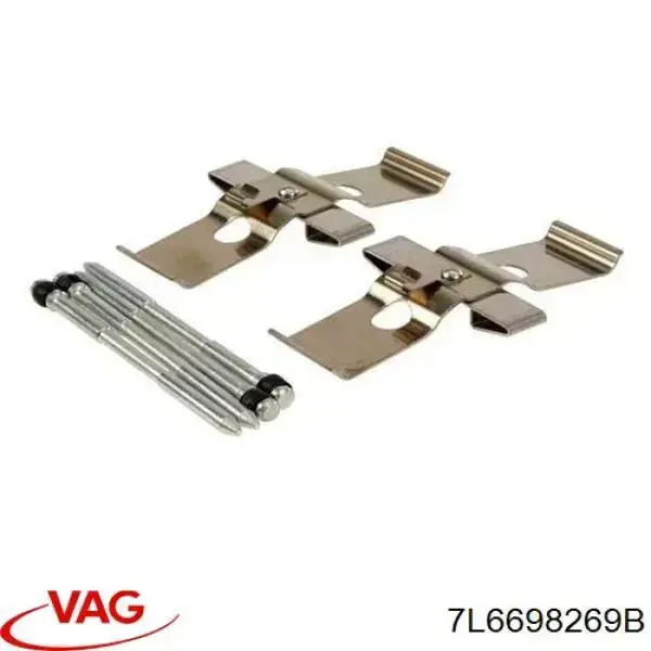 Zestaw sprężynek do mocowania klocków tarczowych przednich VAG 7L6698269B cena, od 18,40 USD