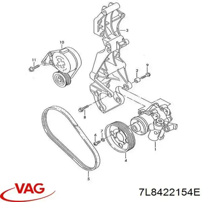 Pompa wspomagania hydraulicznego kierownicy VAG 7L8422154E cena, od 133,43 USD