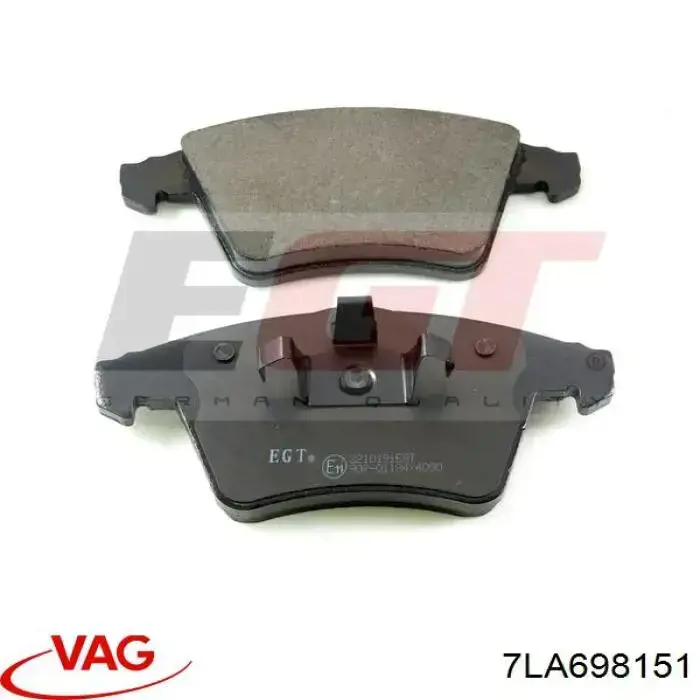 7LA698151 VAG Klocki hamulcowe przednie tarczowe