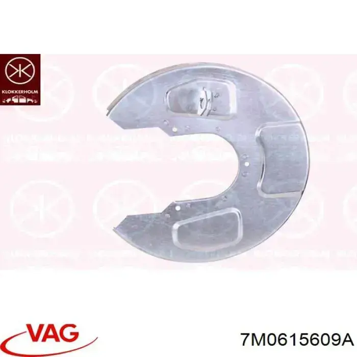 7M0615609A VAG Osłona tarczy hamulcowej tylnej lewa