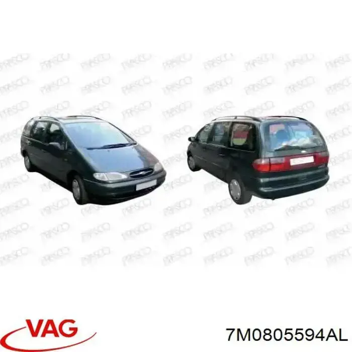 Do koszyka Osłona chłodnicy kompletna (panel mocowania reflektorów) Volkswagen Sharan I 7M8, 7M9, 7M6