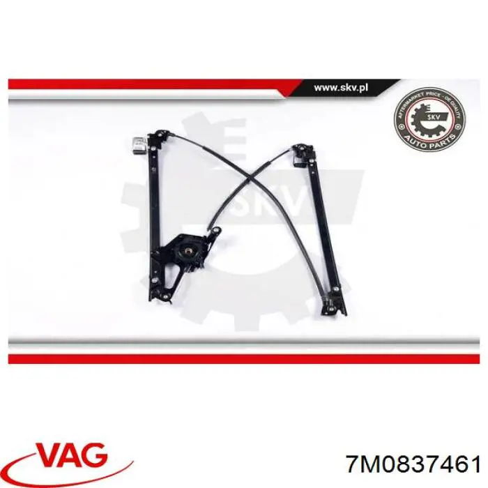 Do koszyka 7M0837461 VAG Mechanizm podnoszenia szyby drzwi przednich lewych