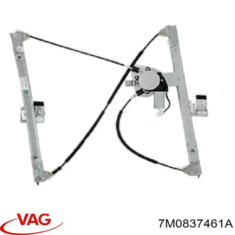 Mechanizm podnoszenia szyby drzwi przednich lewych VAG 7M0837461A cena, od 42,22 USD