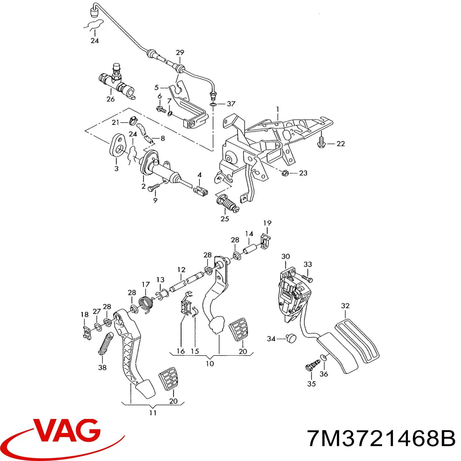 Zawór kontroli napędu hydraulicznego sprzęgła VAG 7M3721468B cena, od 96,55 USD