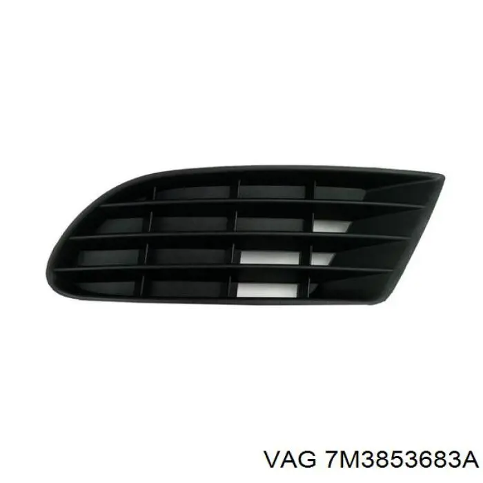 Do koszyka 7M3853683A VAG Zaślepka (kratki) lamp przeciwmgielnych zderzaka przedniego lewa
