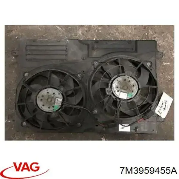 Do koszyka 7M3959455A VAG Wentylator elektryczny układu chłodzenia kompletny (silnik+wirnik)