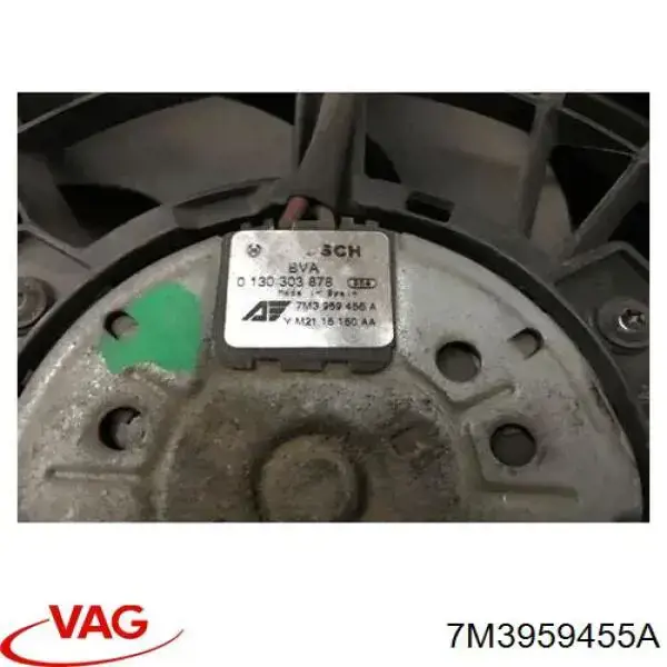 Wentylator elektryczny układu chłodzenia kompletny (silnik+wirnik) VAG 7M3959455A cena, od 56,28 USD