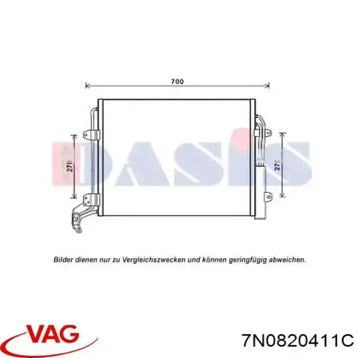 7N0820411C VAG Chłodnica klimatyzacji