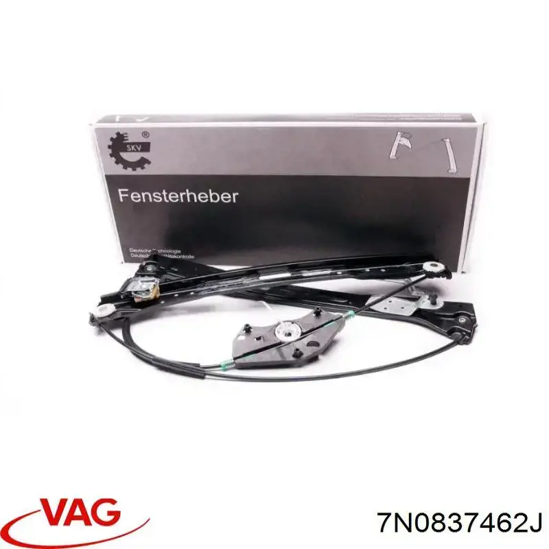 7N0837462J VAG Mechanizm podnoszenia szyby drzwi przednich prawych