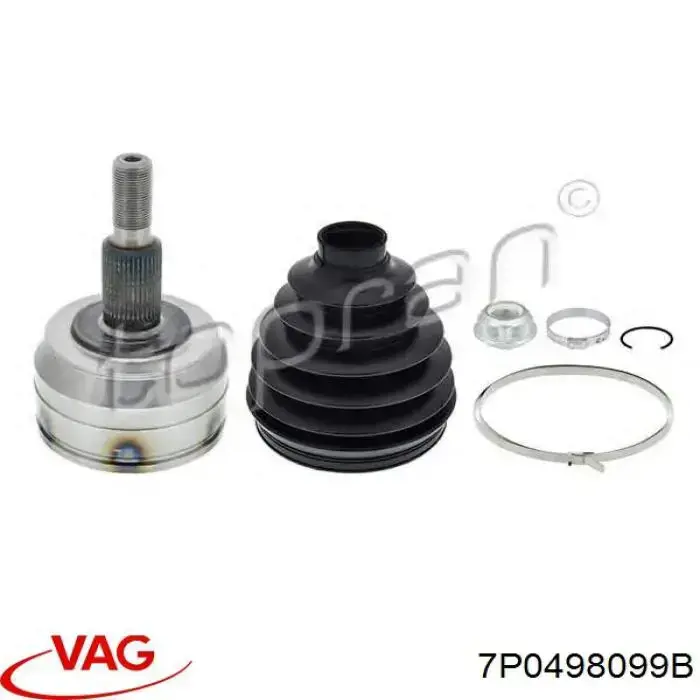 Przegub homokinetyczny przedni zewnętrzny VAG 7P0498099B cena, od 56,86 USD