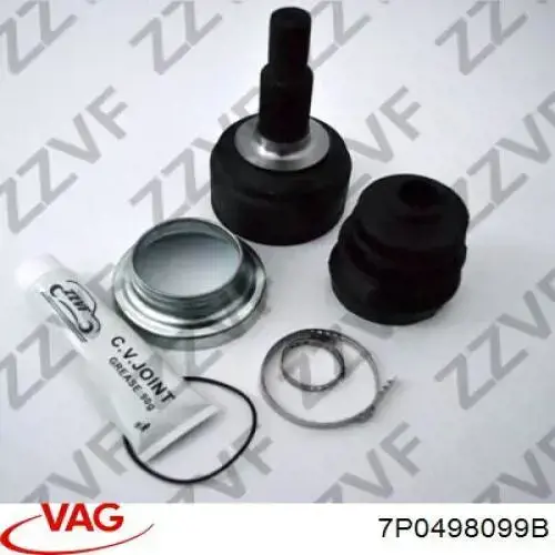 Do koszyka 7P0498099B VAG Przegub homokinetyczny przedni zewnętrzny