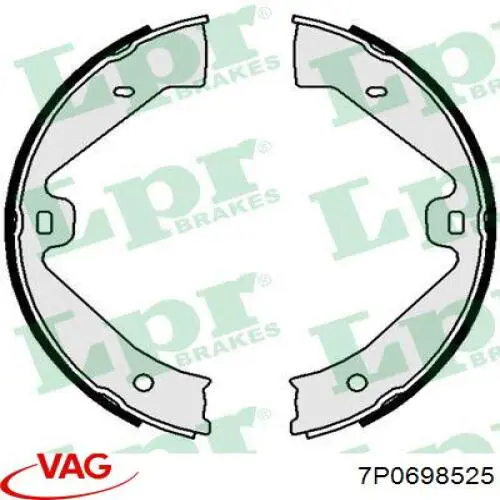 Klocki hamulca ręcznego VAG 7P0698525 cena, od 40,68 USD