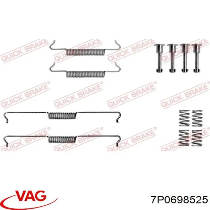 Klocki hamulca ręcznego 7P0698525 VAG