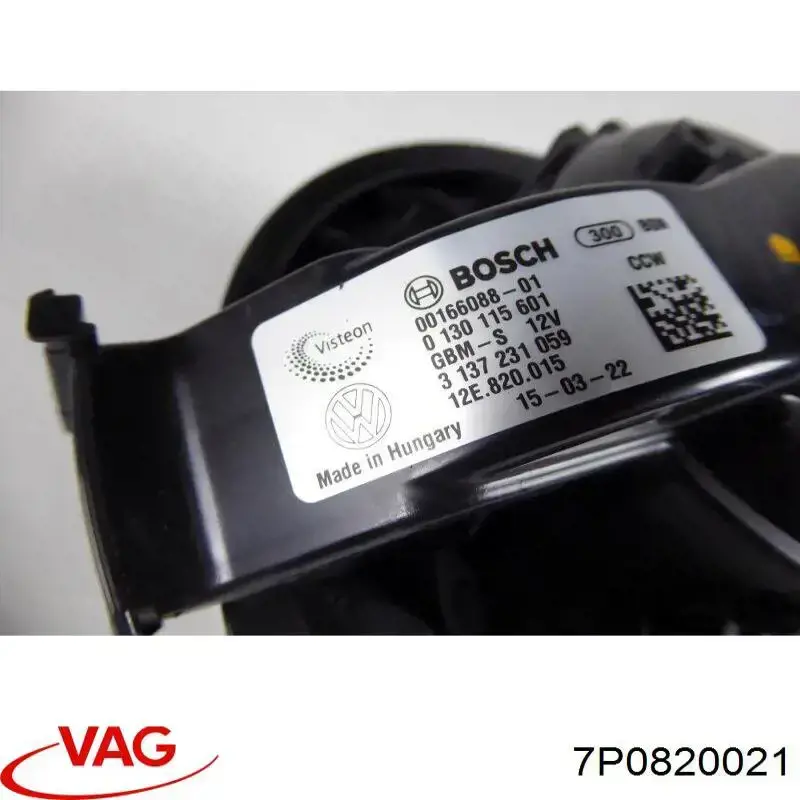 Do koszyka AB258000S VAG Silniczek wentylatora nagrzewnicy (ogrzewacza wnętrza)