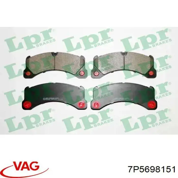 7P5698151 VAG Klocki hamulcowe przednie tarczowe