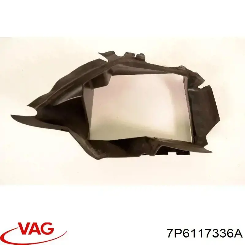 Kierownica powietrza (deflektor) chodnicy intercoolera prawa VAG 7P6117336A cena, od 74,65 USD