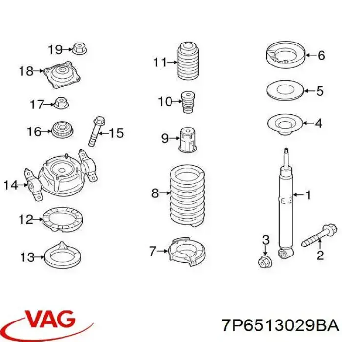 Amortyzator tylny VAG 7P6513029BA cena, od 73,23 USD