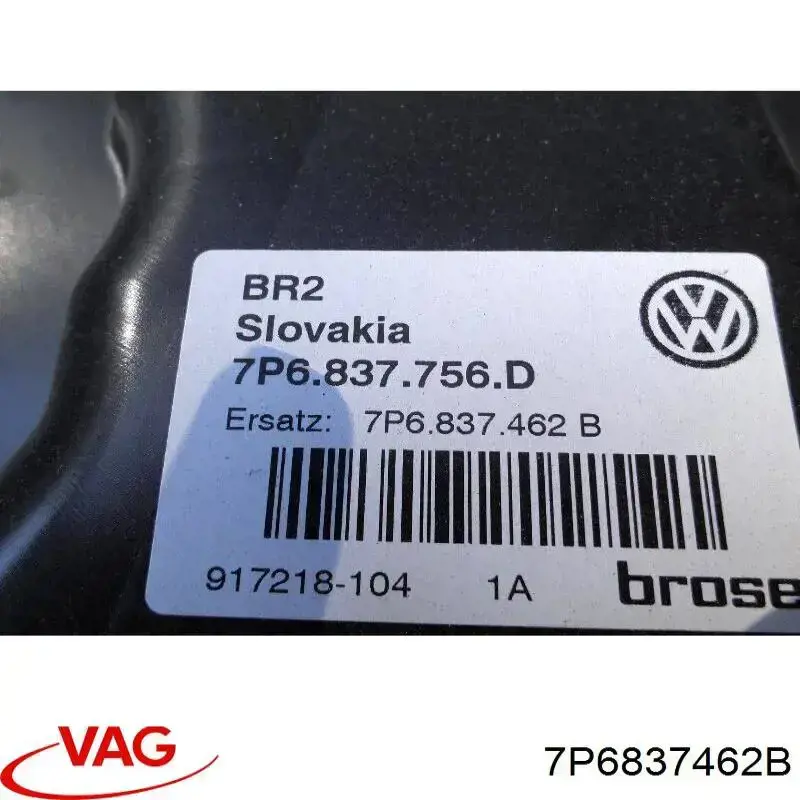 Do koszyka 7P6837462B VAG Mechanizm podnoszenia szyby drzwi przednich prawych