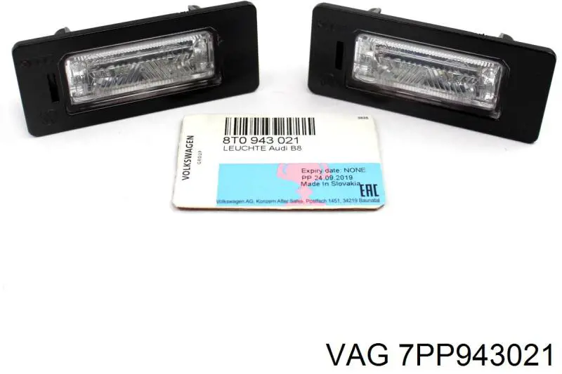 Do koszyka 7PP943021 VAG Lampa oświetlenia tylnej tablicy rejestracyjnej