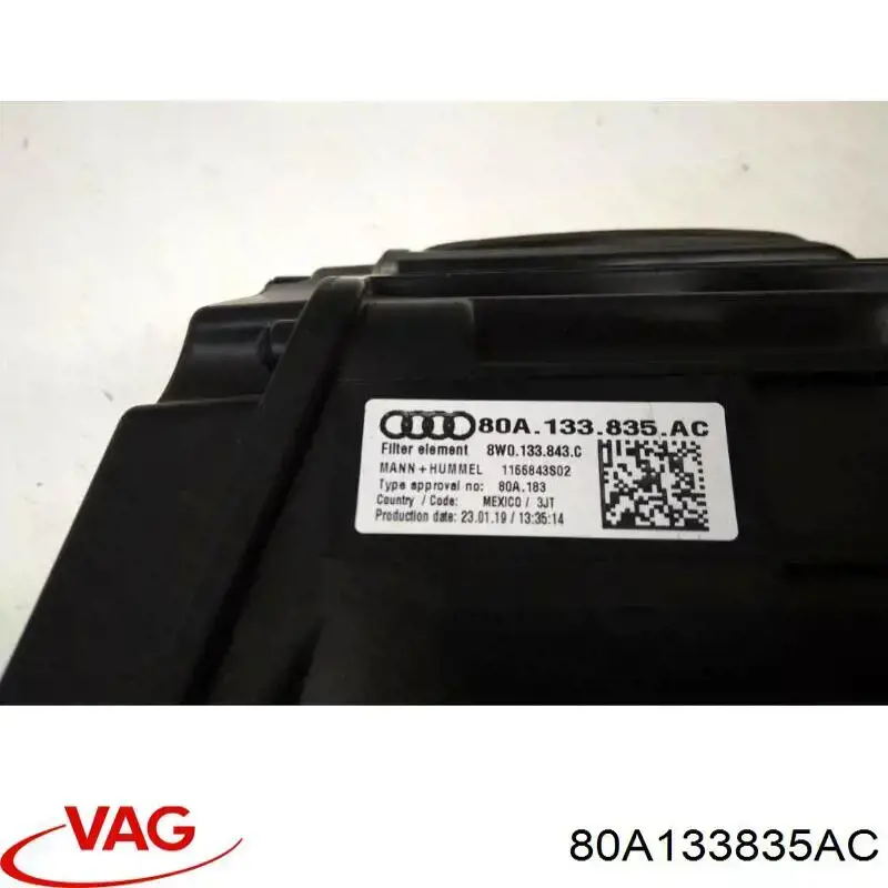 80A133835AC VAG Obudowa filtra powietrza