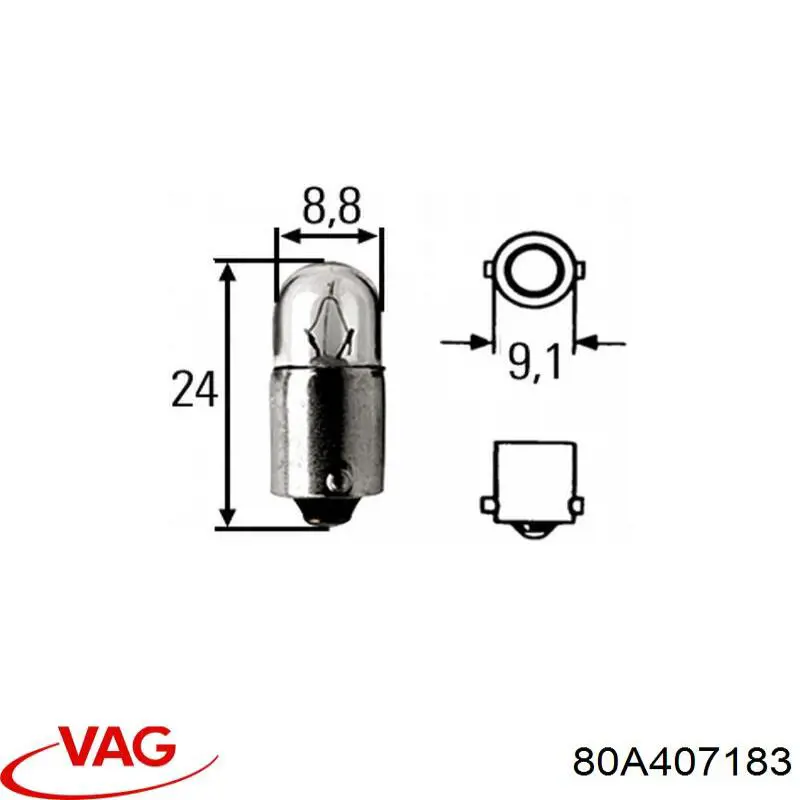 Do koszyka 80A407183 VAG Silentblock przedniego wahacza dolnego