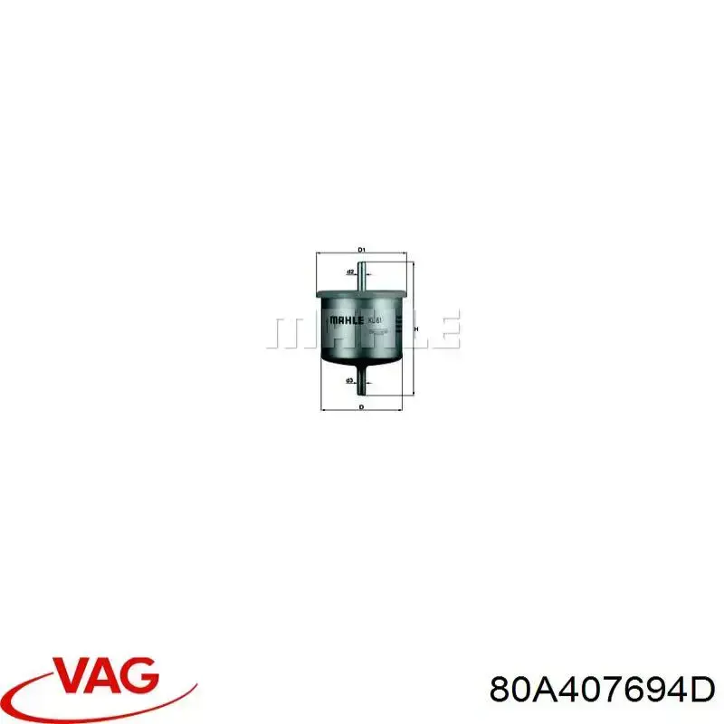 Wahacz zawieszenia przedniego dolny prawy VAG 80A407694B cena, od 114,44 USD