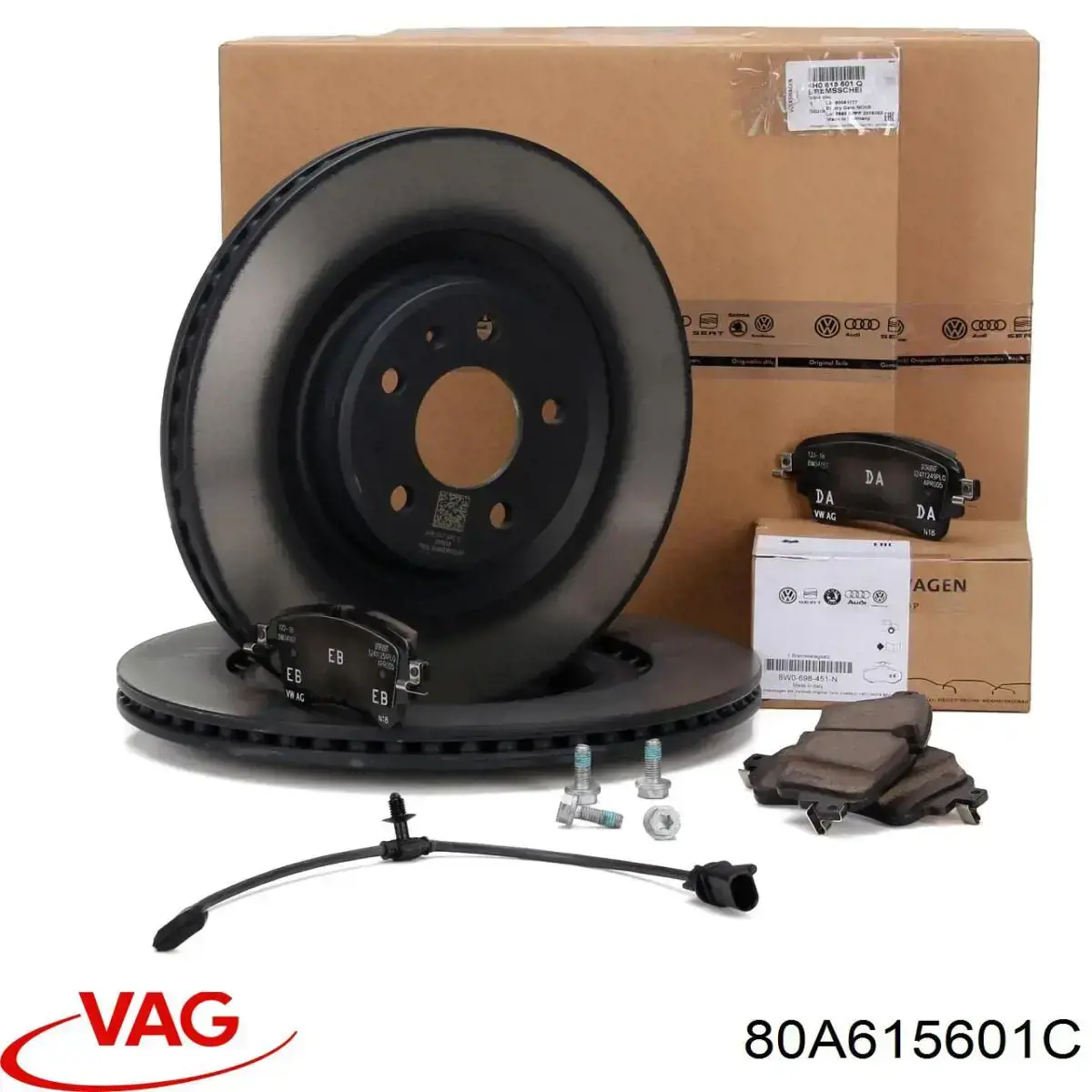 Do koszyka 80A615601C VAG Tarcza hamulcowa tylna