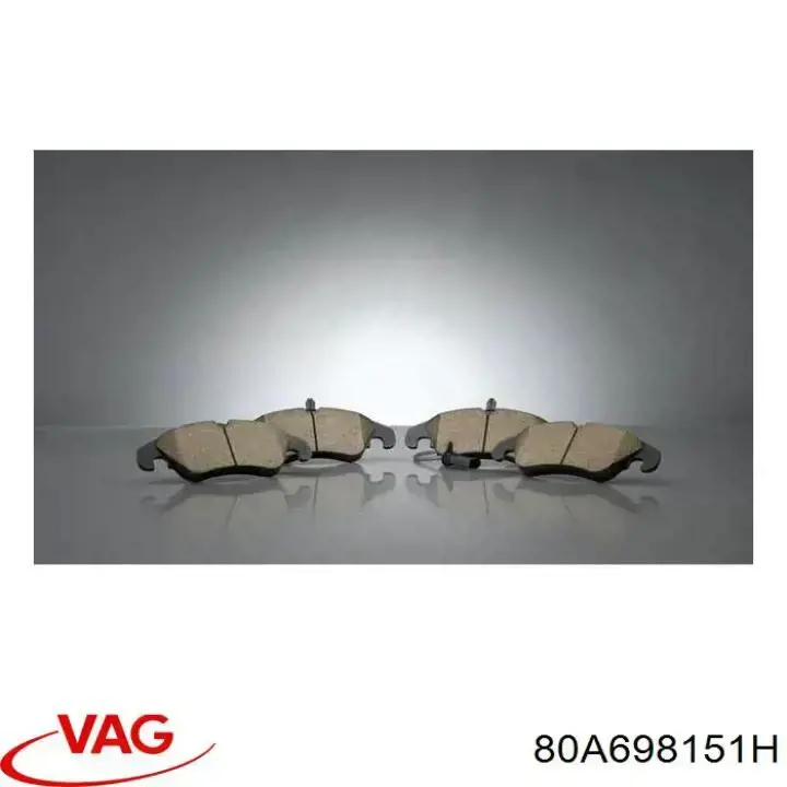 Klocki hamulcowe przednie tarczowe VAG 80A698151H cena, od 49,66 USD