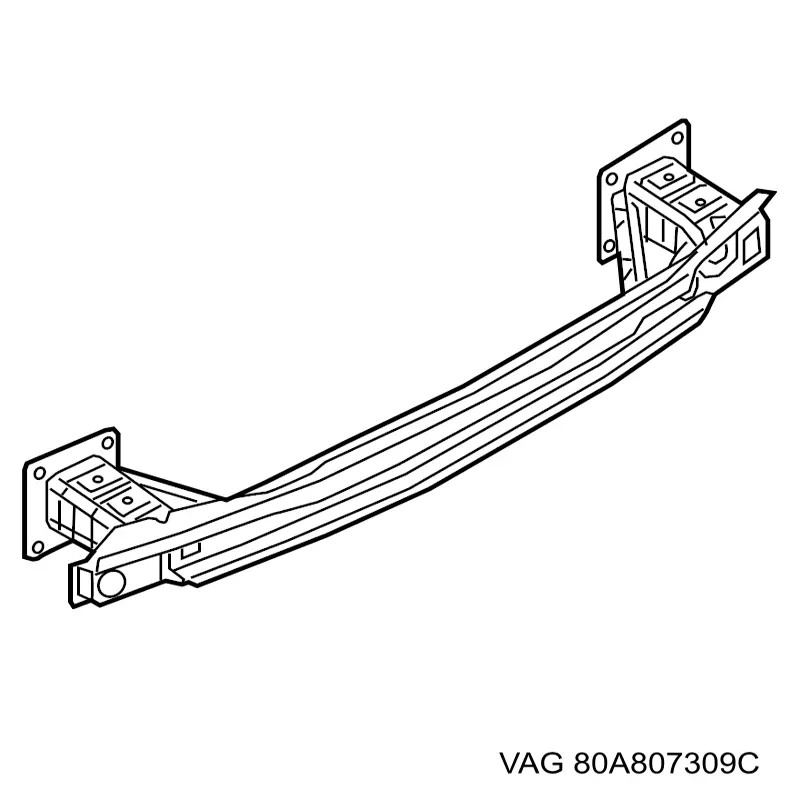 Do koszyka 80A807309C VAG Wzmocnienie zderzaka tylnego