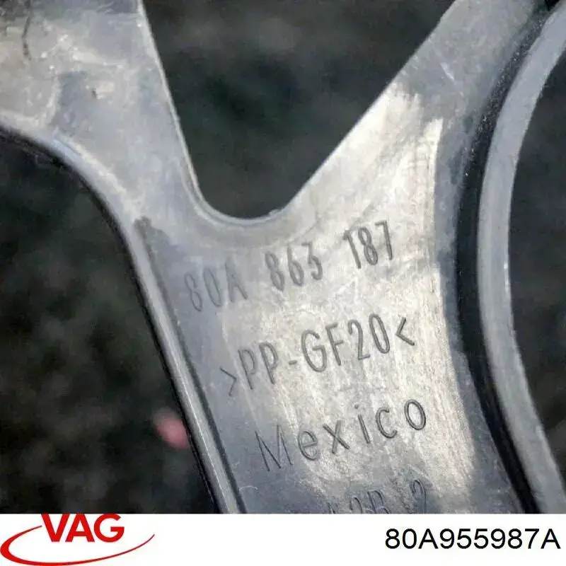 Do koszyka 80A955987A VAG Dysza spryskiwacza szyby przedniej lewa