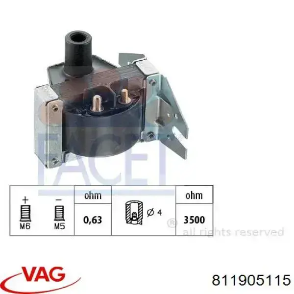 Do koszyka 811905115 VAG Cewka zapłonowa