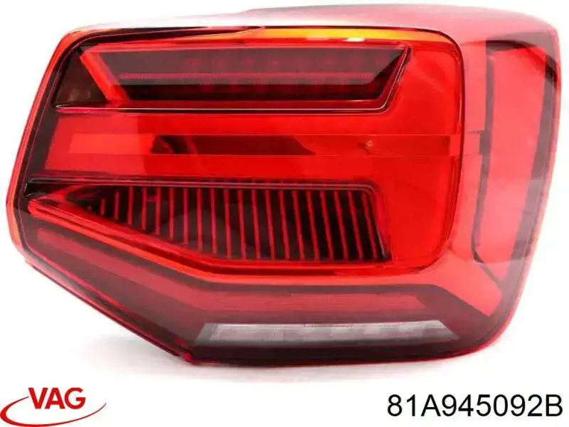 Lampa zespolona tylna prawa VAG 81A945092B cena, od 326,89 USD