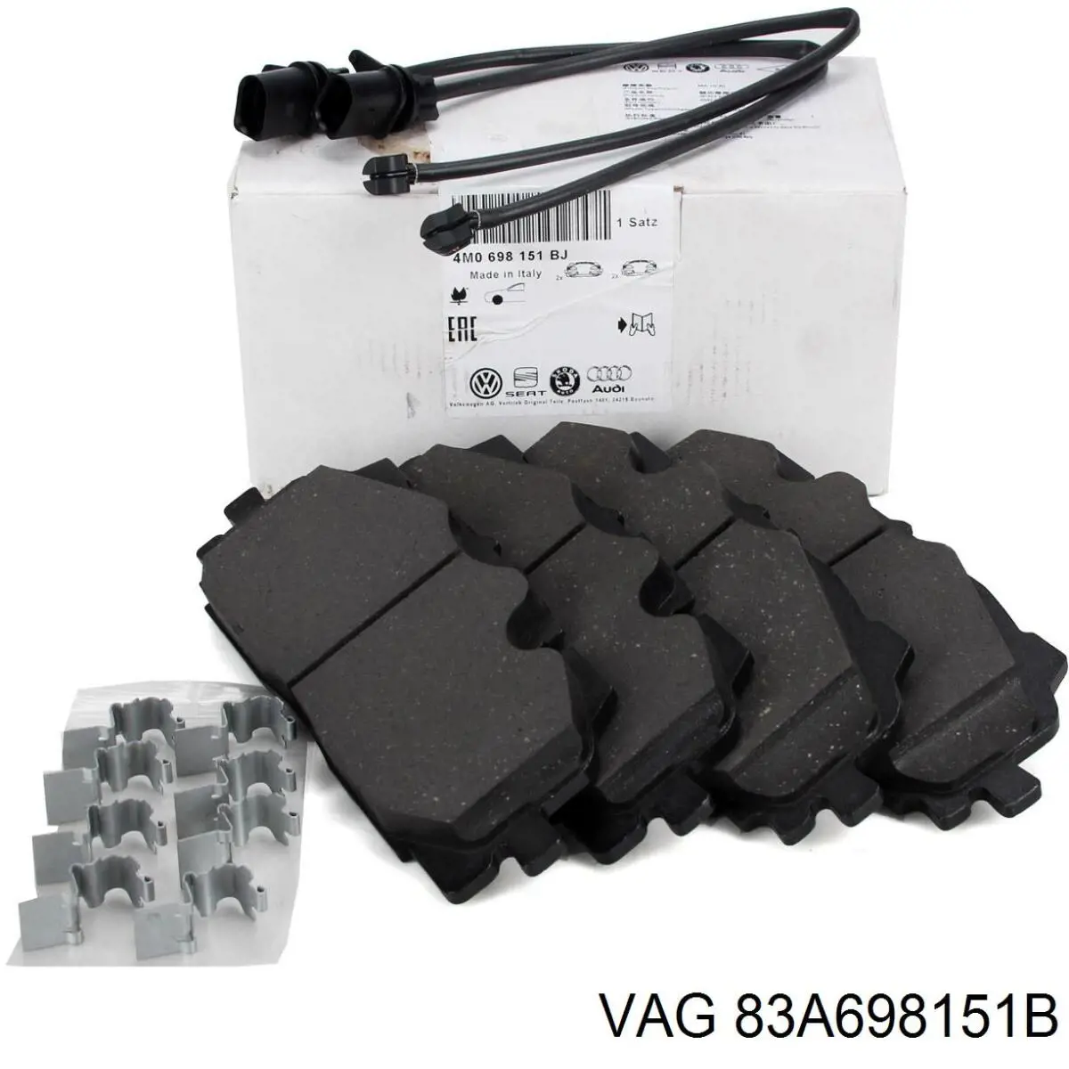 Klocki hamulcowe przednie tarczowe VAG 83A698151B cena, od 66,39 USD