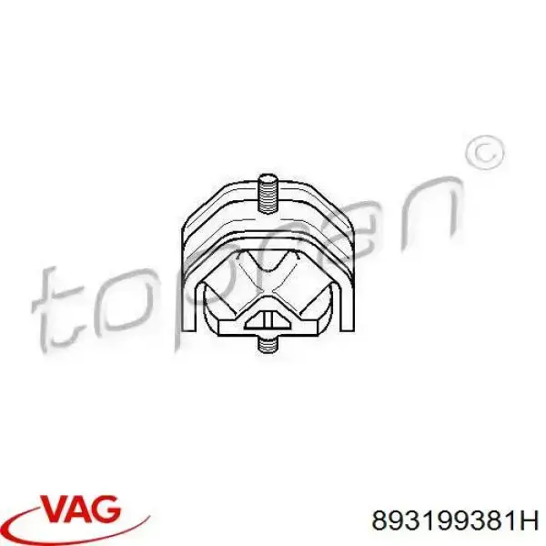 Poduszka (podpora) silnika lewa VAG 893199381H cena, od 148,31 USD