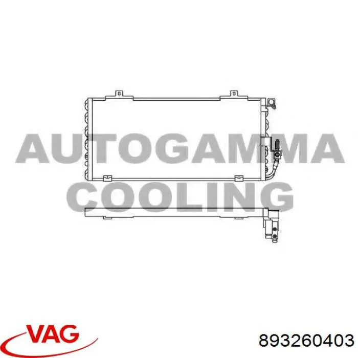 Chłodnica klimatyzacji do Audi 80 B3 89, 89Q, 8A