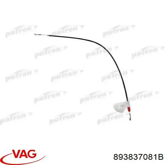Linka (cięgno) otwierania zamka drzwi przednich lewych VAG 893837081B cena, od 5,58 USD