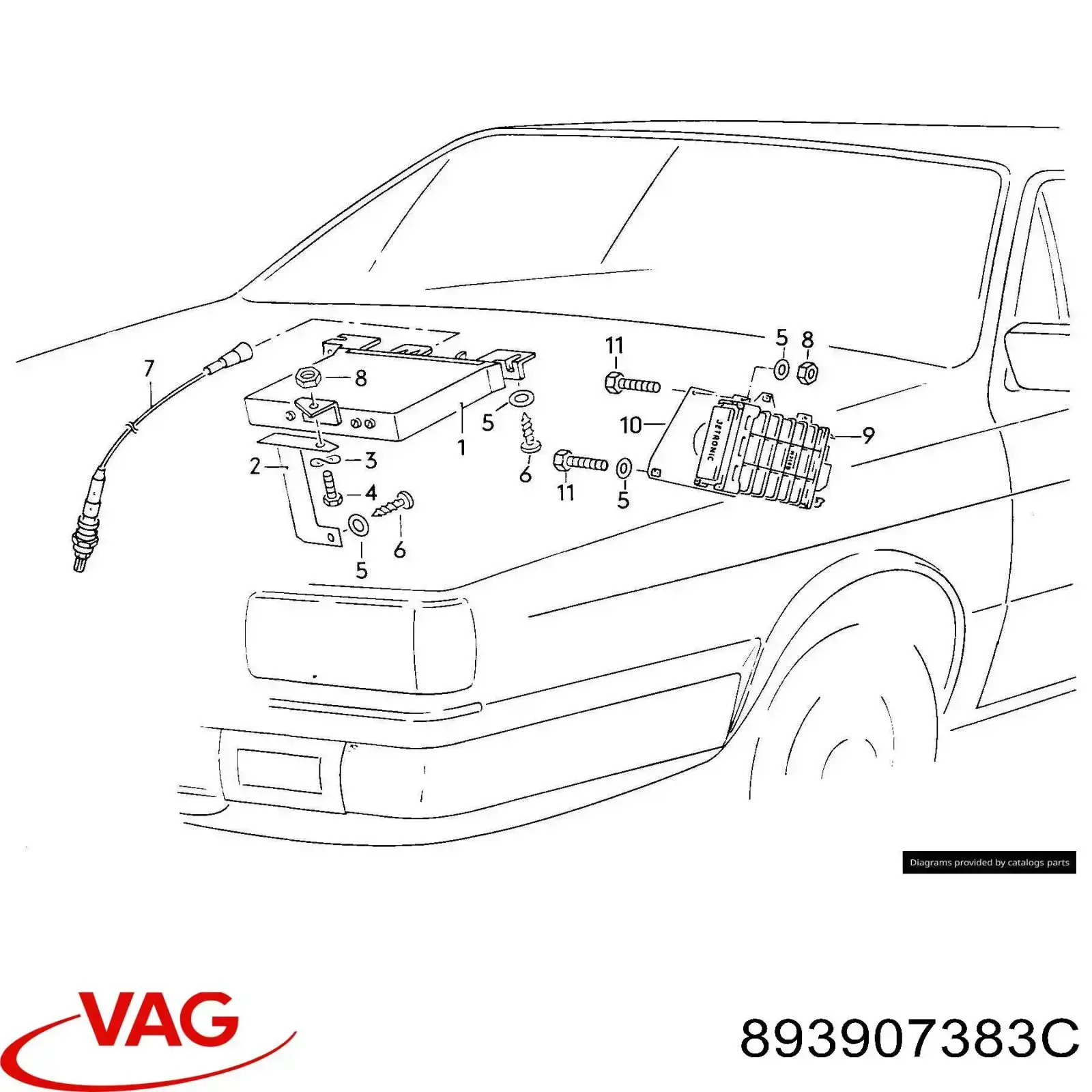 Do koszyka Sterownik silnika Audi 100 C3 44, 44Q