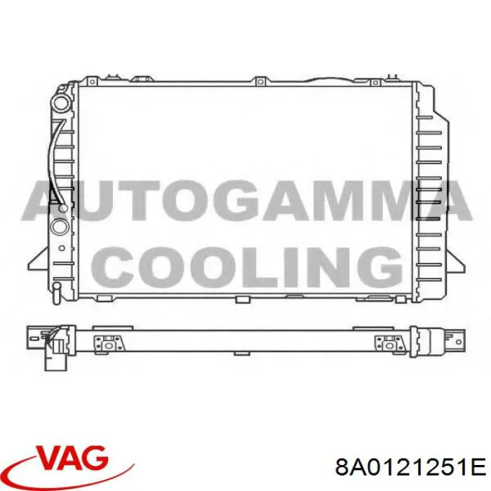 Do koszyka 8A0121251E VAG Chłodnica silnika
