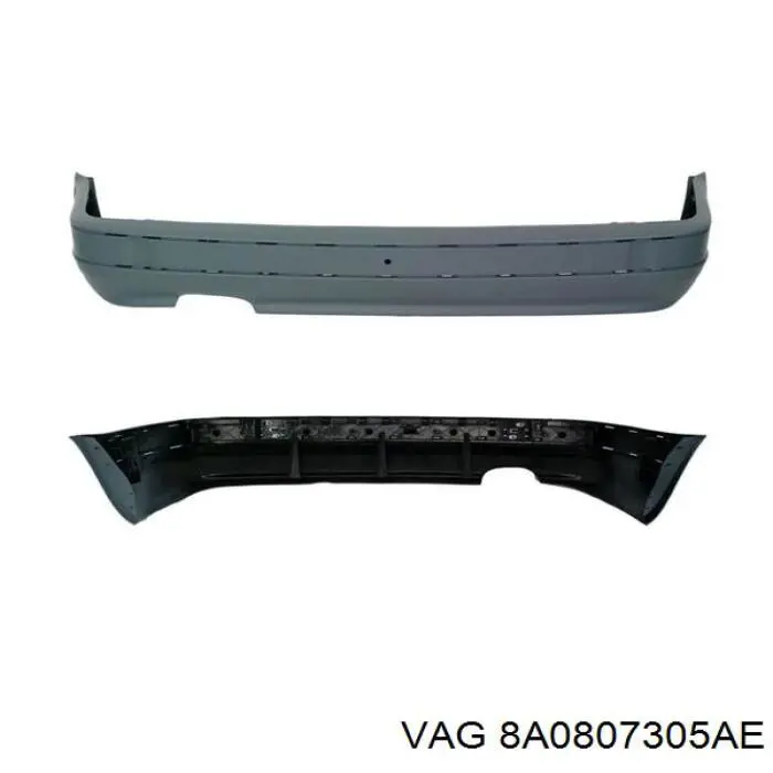 Zderzak tylny Audi 80 B4 sedana (8C2) (1991 - 1994) cena, od 413,13 USD