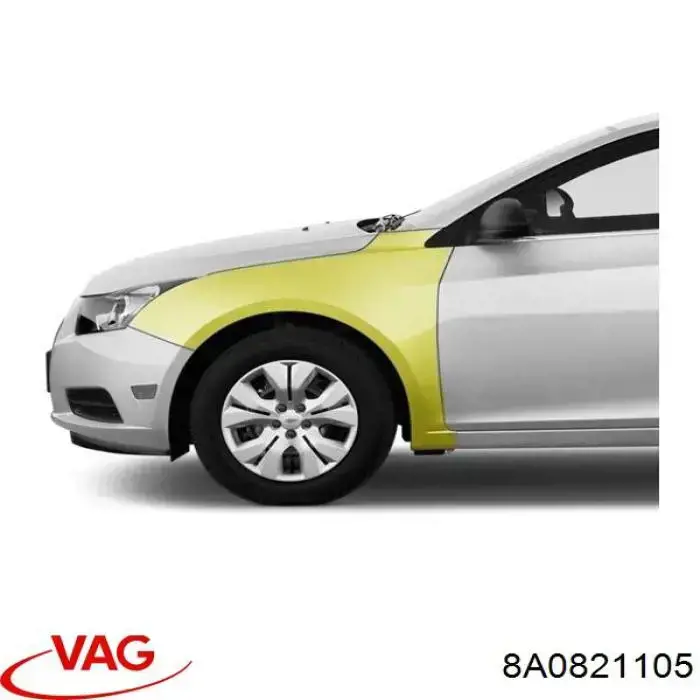 Do koszyka 8A0821105 VAG Błotnik przedni lewy