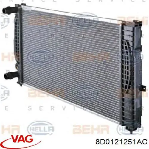 Chłodnica silnika VAG 8D0121251AC cena, od 69,29 USD