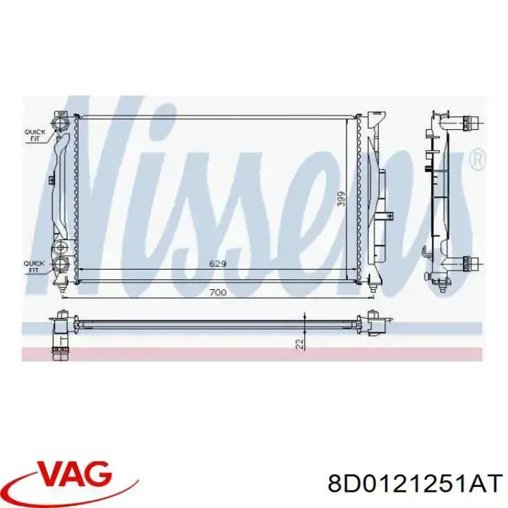 Chłodnica silnika 8D0121251AT VAG