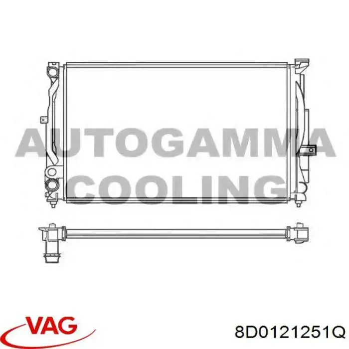 Chłodnica silnika VAG 8D0121251Q cena, od 100,85 USD