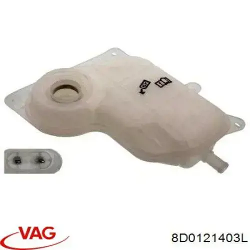 Do koszyka 8D0121403L VAG Zbiorniczek wyrównawczy układu chłodzenia