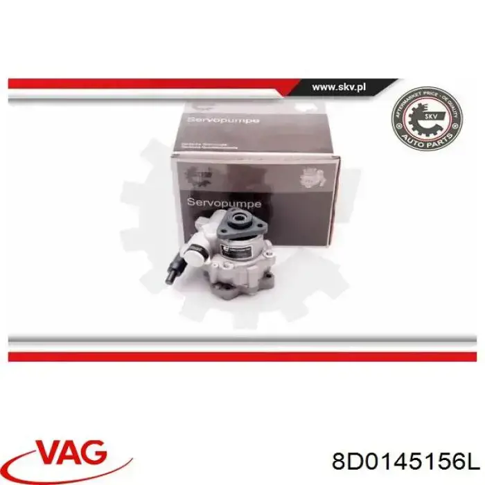 Pompa wspomagania hydraulicznego kierownicy 8D0145156L VAG