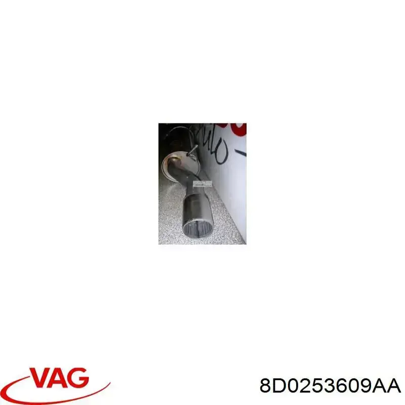 Do koszyka 8D0253609AA VAG Tłumik, tylna część