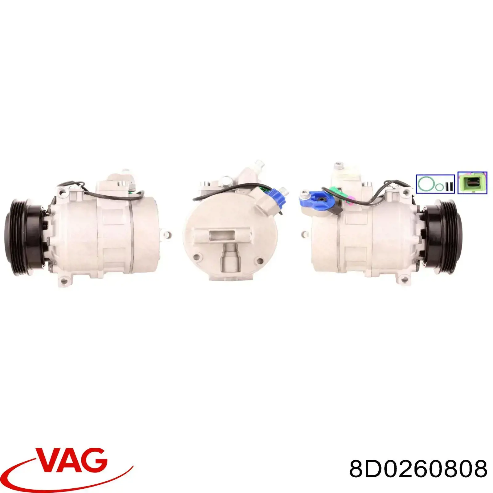 Sprężarka klimatyzacji 8D0260808 VAG