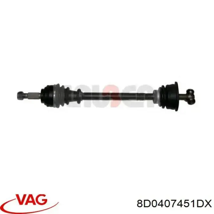 Półoś napędowa przednia lewa VAG 8D0407451DX cena, od 105,56 USD